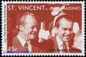 Briefmarke St. Vincent Willy Brandt