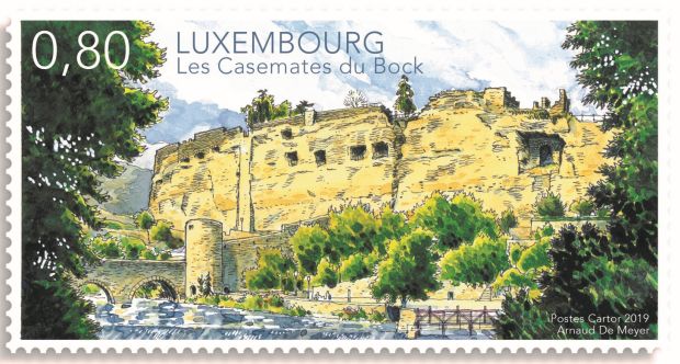 Casemates Briefmarke Luxemburg
