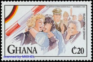 Briefmarke Ghana Deutsche Wiedervereinigung