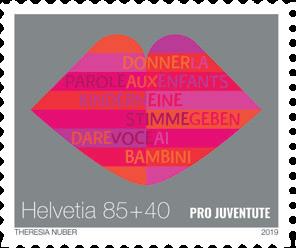 Briefmarke Schweiz Kinderrechte