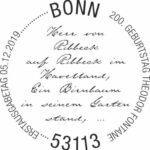 Stempel Bonn Theodor Fontane