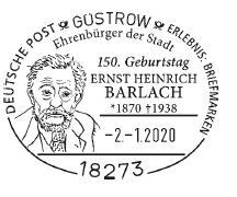 Sonderstempel Güstrow Ernst Barlach