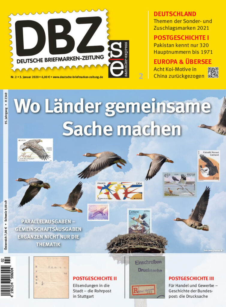 Deutsche Briefmarken Zeitung 2 2020 Voegel Thematik Gemeinschaftsausgabe Briefmarke Titelbild