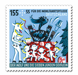 Briefmarke Deutschland Der Wolf und die sieben Geisslein
