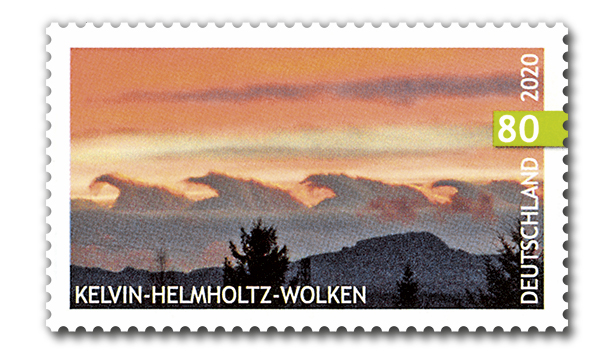 Briefmarke Deutschland Kelvin Heimholtz Wolken