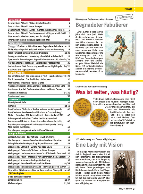 Deutsche_Briefmarken_Zeitung_10-2020_Muenchhausen-Inhalt