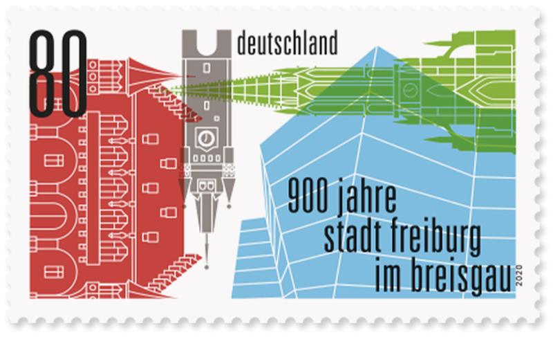Briefmarke Deutschland Freiburg