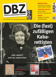 DEUTSCHE_BRIEFMARKEN_ZEITUNG_Kabarett_Lore_Lorentz_Cover