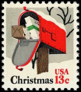 Briefkasten USA Briefmarke