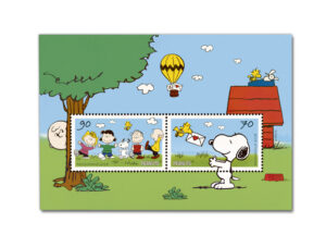 Peanuts-Rasselbande_Geburtstag_Block_Briefmarke_Snoopy