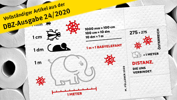 Marke aus Toilettenpapier: Spezielle Ausgabe zum Thema Corona
