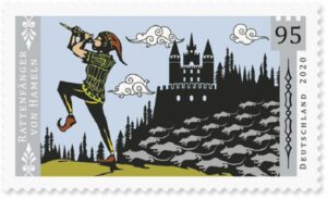 Briefmarke aus Deutschland Rattenfänger von Hameln