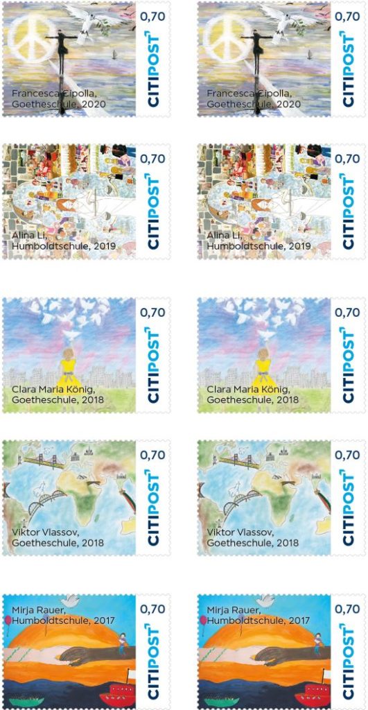 Briefmarke Deutschland CITIPOST Frieden