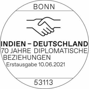 Stempel Bonn Diplomatie Deutschland Indien