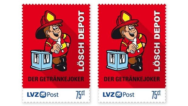 Briefmarken vom Lösch Depot Leipzig