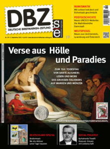 Deutsche Briefmarken Zeitung Titelbild Dante 2021