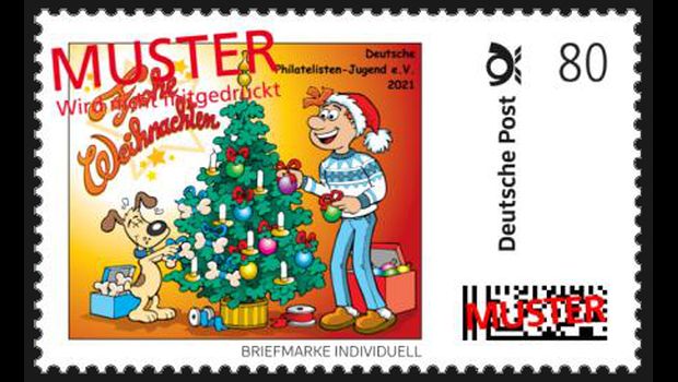 Jetzt Weihnachtsbriefmarke der DPhJ bestellen!