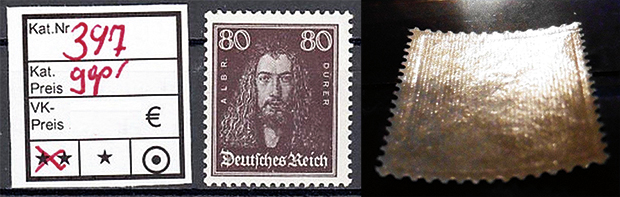 Praxistipp_Briefmarken_Philatelie_-Deutsches-Reich_MiNr.397_senkrecht_geriffelt