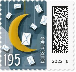 Briefmarke Deutschland Mond und Briefe