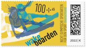 Briefmarke- aus Deutschland Wakeboarden