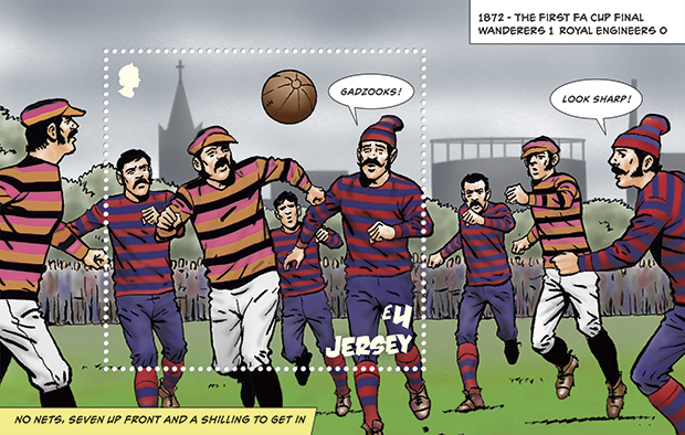 Briefmarken_Neuheit_Jersey_Fussball_FA-Cup_Großbritannien_Comic_block_2