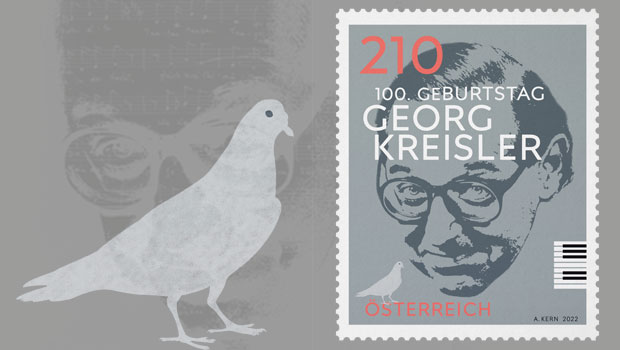 Schwarzer Humor: Briefmarke für Georg Kreisler