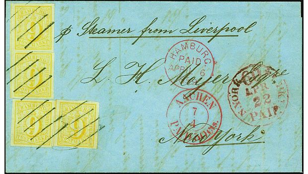 Erivan Haub Auktion Brief Hamburg-Philatelie