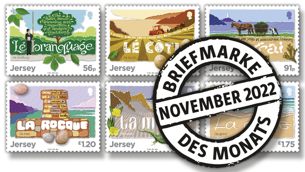 Briefmarke des Monats November: Mundart Jèrriais schafft Identität