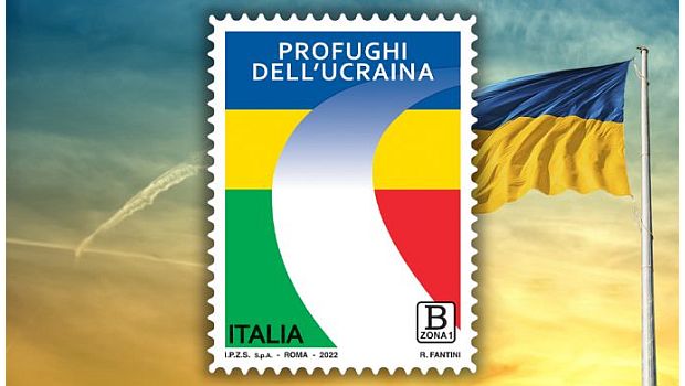 Italienische Briefmarke für die Ukraine