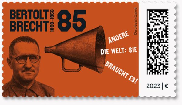 Briefmarke Deutschland Bertolt Brecht