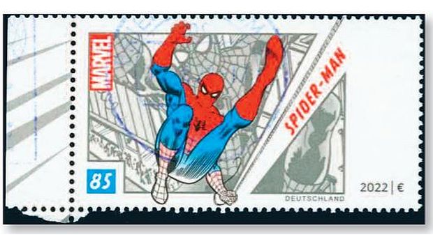Spiderman-Briefmarke-ohne-Matrixcode