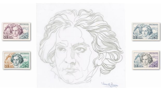 Ludwig-van-Beethoven-Yukio-Onuma-Briefmarken