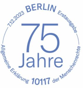 Stempel Berlin 75 Jahre Menschenrechte