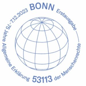 Stempel Bonn 75 Jahre Menschenrechte