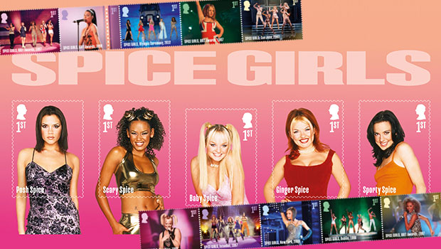 Briefmarken für die Spice Girls
