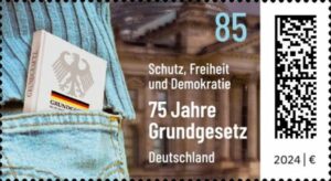 Briefmarke Deutschland 75 Jahre Grundgesetz