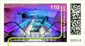 Briefmarke Deutschland U-Bahn Bochum Rathaus