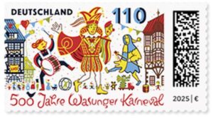 Briefmarke Deutschland Wasunger Karneval