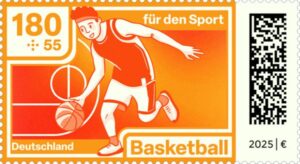 Briefmarke Deutschland Basketball
