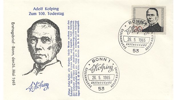 Ersttagsbrief Adolf Kolping 1965