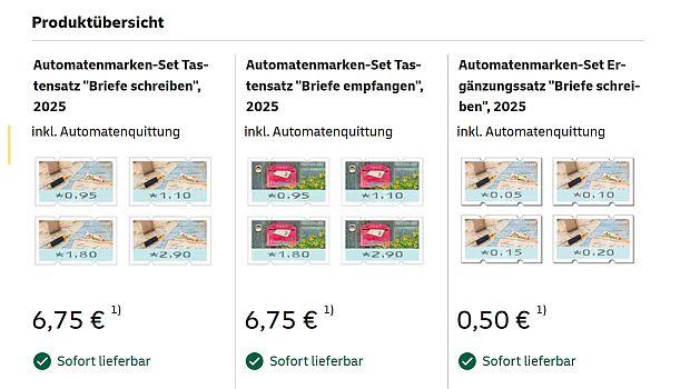 ATM: Weiden bietet aktuelle Portosätze an