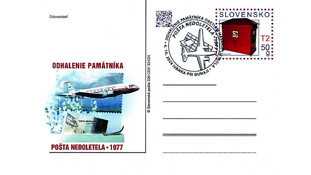 Sonderganzsache vom 4. Oktober 2024 zur Erinnerung an das Flugzeugunglück von 1977.