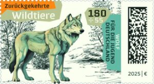 Briefmarke Deutschland Wolf