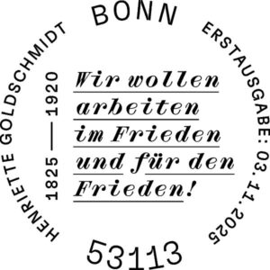 Stempel Bonn Henriette Goldschmidt