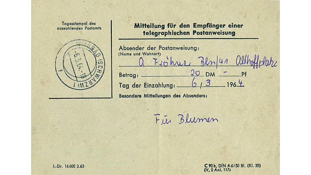 Deutsche Bundespost Postanweisung