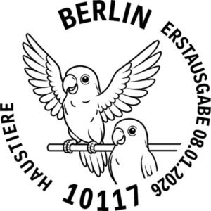 Stempel Berlin Beliebte Haustiere Vogel