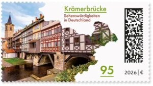 Briefmarke Deutschland Krämerbrücke Erfurt
