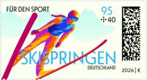 Briefmarke Deutschland Skispringen