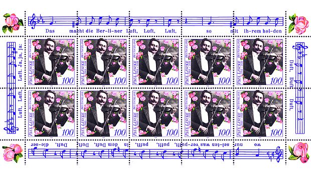 Briefmarke zum 50. Todestag von Paul Lincke