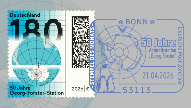 Georg Forster Station auf Briefmarken und Sonderstempel 2026